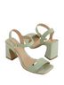 Andrea Solid Green Women's Ankle Strap Sandal Size 6 - photo 4