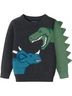 Andy & Evan Graphic Gray Kids Spike-A-Saurus Sweater Size 2T - photo 1