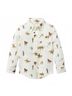 Janie and Jack Graphic White Kid's Buckaroo Button-Up Size 12 - photo 1