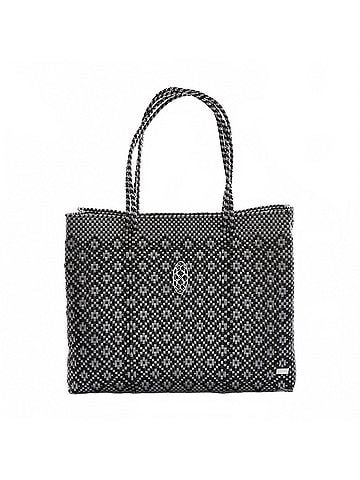Lolas Collection Women's Travel Handmade Aztec Tote Bag With Clutch in Black/Silver (view 1)