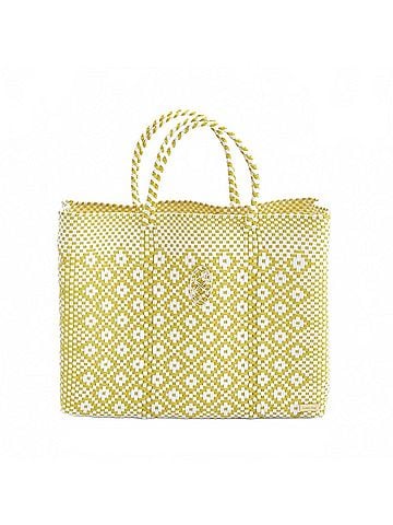 Lolas Collection Women's Travel Handmade Aztec Tote Bag With Clutch in Yellow (view 1)
