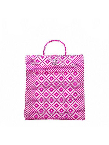 Lolas Collection Women's Small Handmade Aztec Backpack in Pink (view 1)