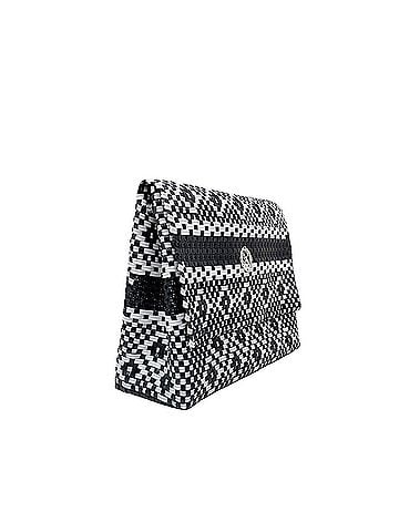 Lolas Collection Women's Handmade Aztec Stripe Long Metal Chain Strap Crossbody Bag in Black (view 2)