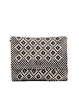 Lolas Collection Women's Handmade Aztec Long Metal Strap Crossbody Bag in Black/Beige (view 1)