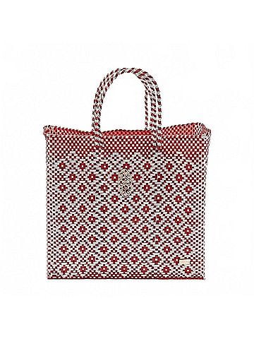 Lolas Collection Women's Medium Handmade Aztec Regular Strap Tote Bag in Red (view 1)
