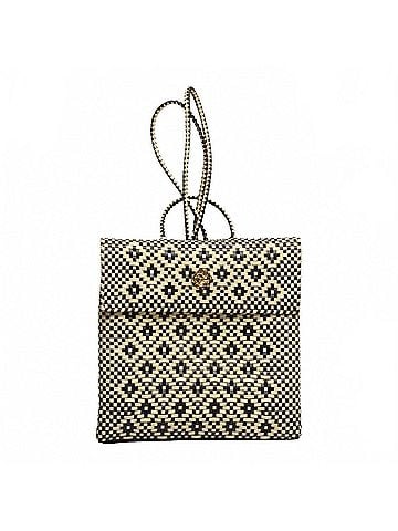 Lolas Collection Women's Medium Handmade Aztec Backpack in Beige/Black (view 1)