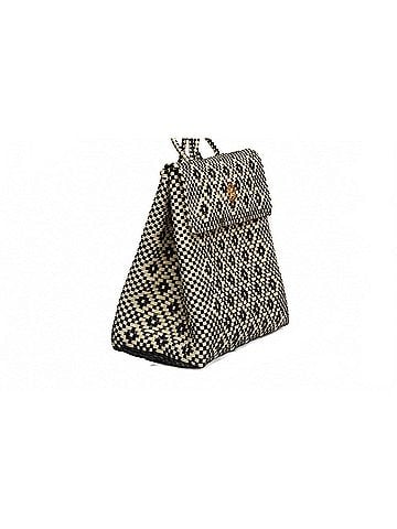Lolas Collection Women's Medium Handmade Aztec Backpack in Beige/Black (view 2)