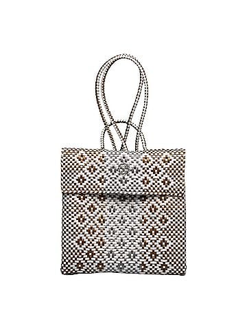 Lolas Collection Women's Medium Handmade Aztec Backpack in Gold/Silver (view 1)
