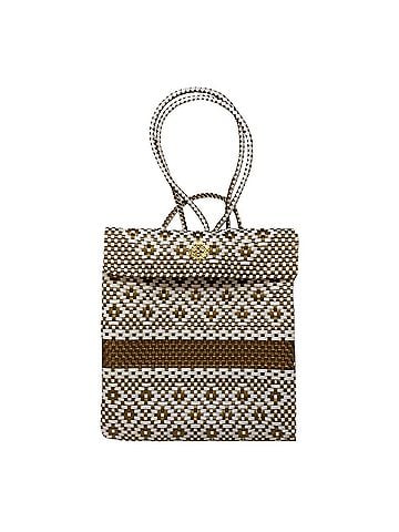 Lolas Collection Women's Medium Woven Striped Aztec Backpack in Gold (view 1)