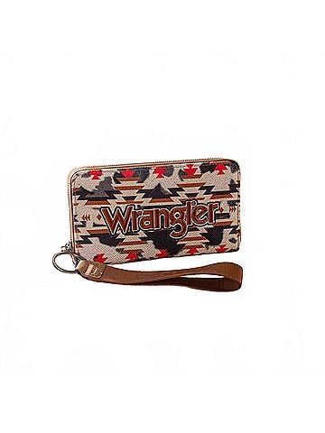 Wrangler Jeans Co Aztec Print Wallet in Brown (view 1)