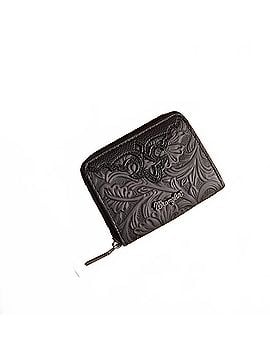 Wrangler Jeans Co Tooled Zip-Around Wallet in Black (view 1)