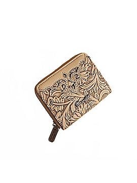 Wrangler Jeans Co Tooled Zip-Around Wallet in Khaki (view 1)