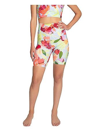 Nicole Miller High Rise Biker Short in Oasis Light Blue (view 2)
