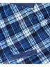 Fervour Plaid Blue White Black Poncho Size M - photo 5