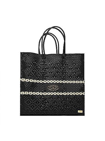 Lolas Collection Women's Medium Line Tote Bag in Black (view 1)
