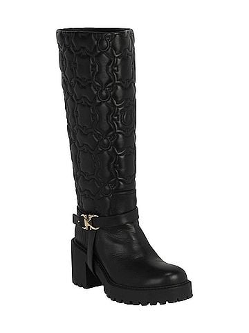 Salvatore Ferragamo Women's Shiran Knee-High Leather Boot in Black (view 2)