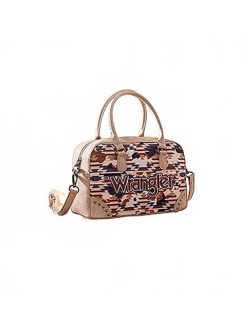 Wrangler Jeans Co Aztec Print Satchel in Khaki (view 1)