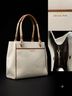 Michael Kors 100% Canvas White Brown Tote One size - photo 4