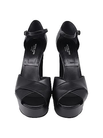 Michael Kors Michael Kors Huxley Platform Sandals in Black Leather (view 2)
