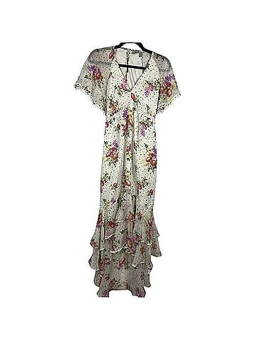 ASOS Embroidered Flutter Sleeve High-Low Dress Casual Dress (view 1)