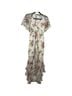 ASOS 100% Polyester Floral White Pink Purple Green Casual Dress Size 8 - photo 1