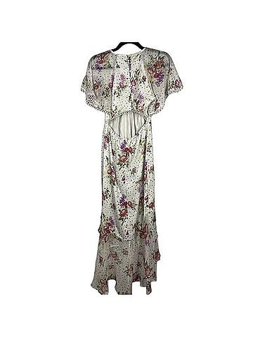 ASOS Embroidered Flutter Sleeve High-Low Dress Casual Dress (view 2)