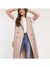 ASOS 100% Cotton 100% Polyester Tan Trenchcoat Size 6 - photo 4