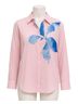 Desigual Floral Pink Blue Long Sleeve Button-Down Shirt Size S - photo 1