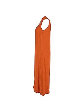 Mario Valentino Valentino Midi Asymmetric Tent Dress in Orange Silk (view 2)
