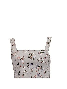Reformation Reformation Brigitte Floral-Print Mini Dress in Multicolor Linen (view 2)
