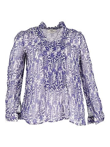 Isabel Marant Étoile Isabel Marant Printed Blouse in Blue Silk (view 1)