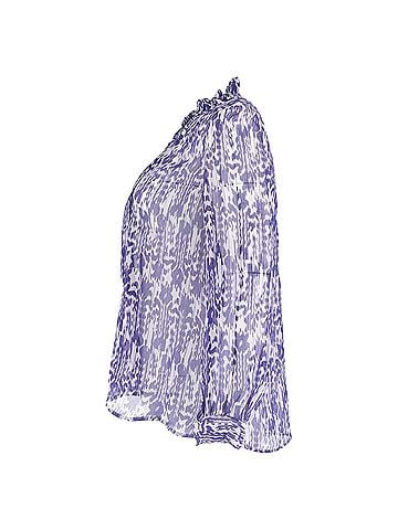 Isabel Marant Étoile Isabel Marant Printed Blouse in Blue Silk (view 2)