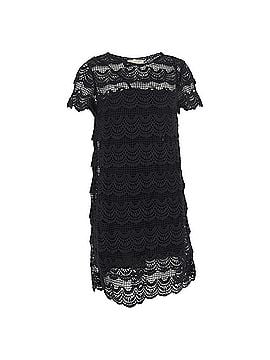 Michael Kors Michael Kors Lace Detail Mini Dress in Black Cotton (view 1)