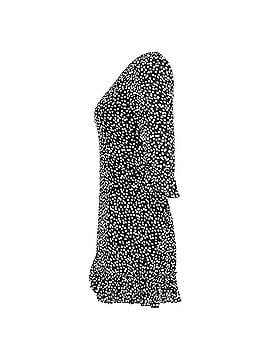 Reformation Reformation Doutzen Polka-Dot Mini Dress in Black Viscose (view 2)