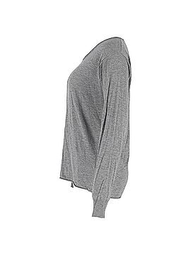 Alexander Wang Alexander Wang Scoop Neck Long Sleeve T-Shirt in Grey Cotton (view 2)