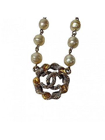 Chanel Chanel Coco Mark Pearl Necklace 3647 (Women's) (view 1)