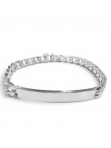 Tiffany & Co. TIFFANY&amp;Co. Tiffany Vintage 925 Curb Chain ID Bracelet, Silver, Weight 12.97g, Men's (view 1)