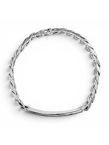 Tiffany & Co. TIFFANY&amp;Co. Tiffany Vintage 925 Curb Chain ID Bracelet, Silver, Weight 12.97g, Men's (view 2)