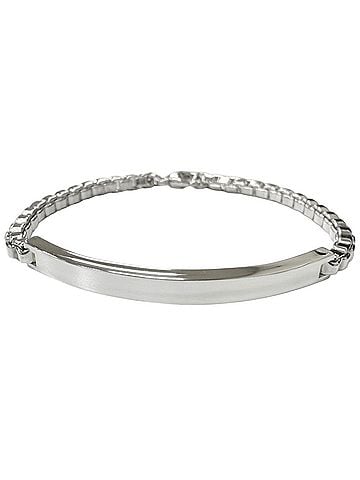 Tiffany & Co. TIFFANY&amp;Co. Tiffany Venetian Link ID Bracelet AG925 Silver Accessory, Weight 20g, Men's, Comes with Box and Dust Bag (view 1)