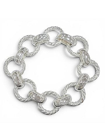 Tiffany & Co. TIFFANY&amp;Co. Tiffany Vintage Twist Circle 925 Bracelet, Approx. 19cm in Length, Made Italy, Weight 62.6g, Men's. (view 2)