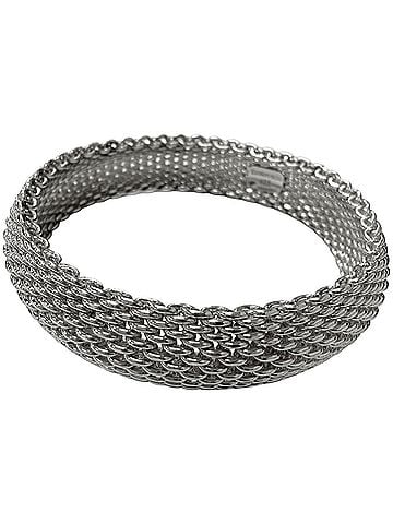 Tiffany & Co. TIFFANY&amp;Co. Tiffany Somerset Bangle SV925 Mesh Bracelet Accessory Silver Weight 57.6g Men's (view 1)
