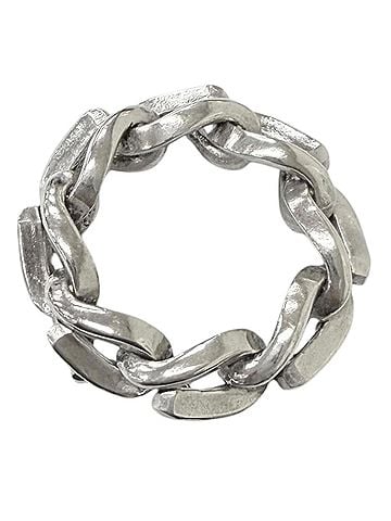 Tiffany & Co. TIFFANY&amp;Co. Tiffany Forge SV925 High Polish Ring, Silver, 50, Weight 12.39g, Men's (view 2)