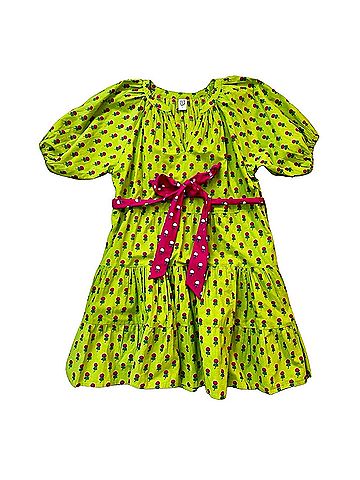 Printfresh Bouquet of Roses It's a Date Dress in Limeade Casual Dress (view 1)
