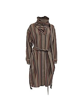 Acne Acne Studios Belted Striped Midi Shirt Dress in Multicolor Wool (view 1)