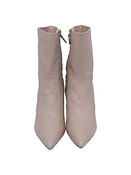 Stuart Weitzman Stuart Weitzman Renegade Pointed-Toe Ankle Boots in Beige Leather (view 2)