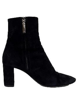 Saint Laurent Saint Laurent Loulou Zip Ankle Boots in Black Suede (view 1)
