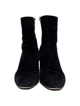 Saint Laurent Saint Laurent Loulou Zip Ankle Boots in Black Suede (view 2)