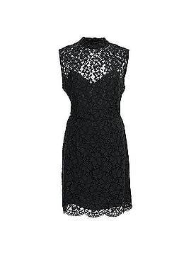 Sandro Sandro Lace Pattern Mini Dress in Black Viscose (view 1)