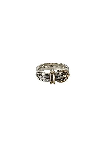 Hermès HERMES Hermes Ceinture Ring, Sterling Silver 925, 18K Yellow Gold, Accessory, 562-1 (view 1)