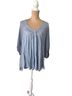 Free People 100% Rayon Blue Short Sleeve Blouse Size M - photo 1